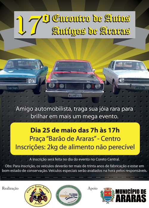 Divulgação: Clube do Carro Antigo do Brasil Divulgação: Clube do Carro Antigo do Brasil