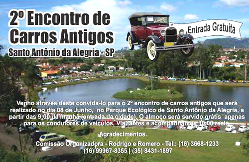 Divulgação: Clube do Carro Antigo do Brasil Divulgação: Clube do Carro Antigo do Brasil