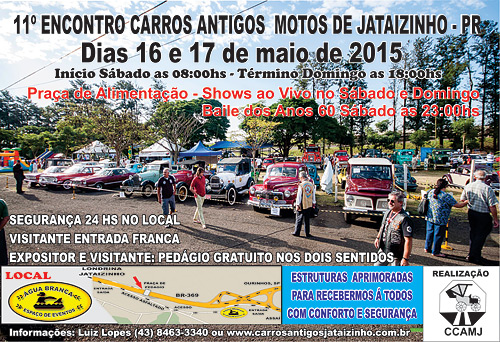 Divulgação: Clube do Carro Antigo do Brasil Divulgação: Clube do Carro Antigo do Brasil