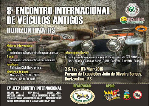 Divulgação: Clube do Carro Antigo do Brasil Divulgação: Clube do Carro Antigo do Brasil