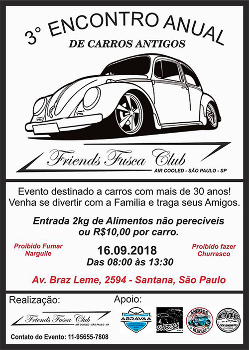 Divulgação: Clube do Carro Antigo do Brasil